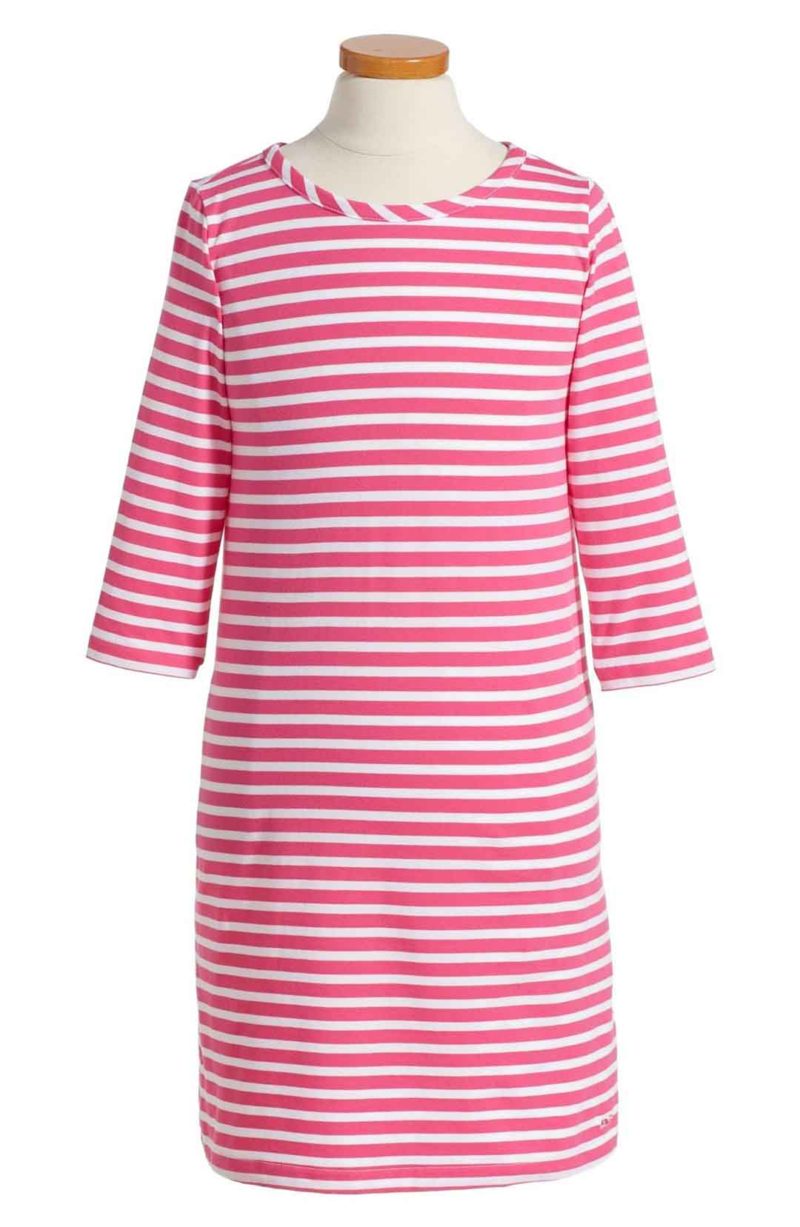 VINEYARD VINES Stripe Dress Bright Pink Little Girls easter dresses for little girls 2017 style