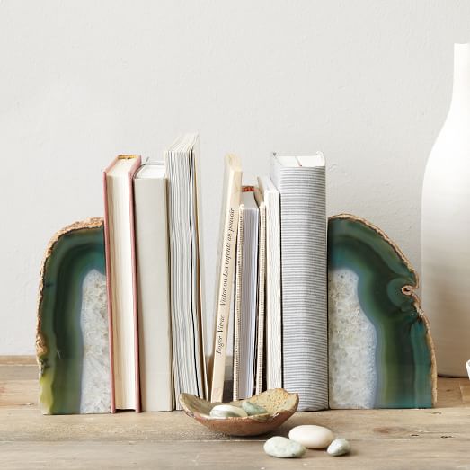 West Elm Agate Bookends Green Blue west elm buy more save more sale