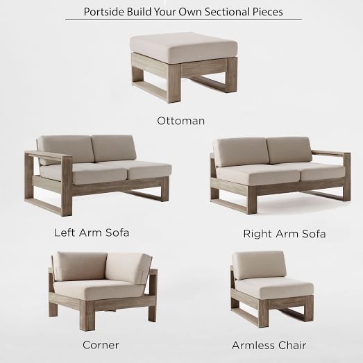 West Elm Build Your Own Portside Sectional 2017 west elm buy more save more sale