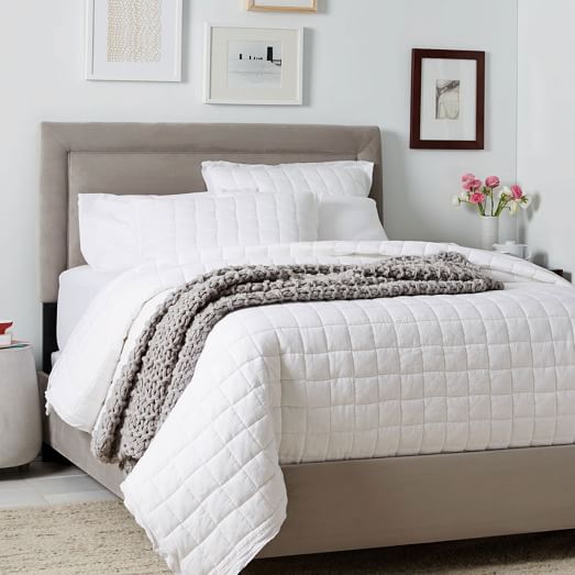 West Elm Frances Upholstered Bed Performance Velvet west elm buy more save more sale