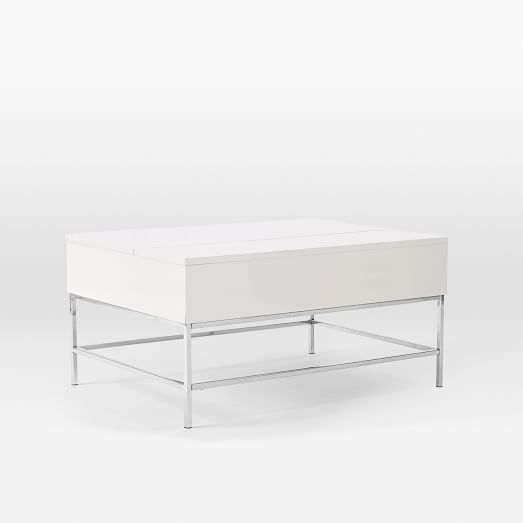 West Elm Lacquer Storage Coffee Table White west elm buy more save more sale
