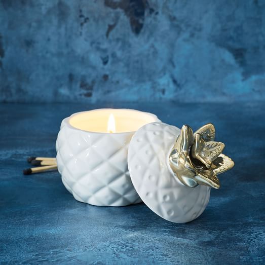 West Elm Mini Pineapple Figurative Scented Candle west buy more save more sale