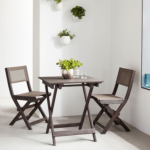 West Elm Portside Folding Bistro Table Weathered Cafe 2017 west elm buy more save more sale