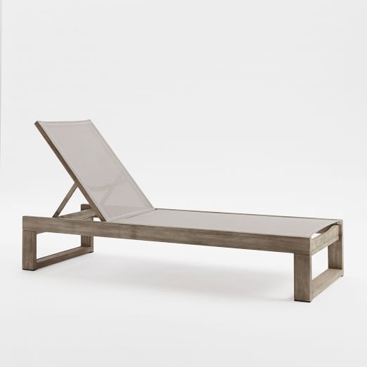 West Elm Portside Textiline Lounger Weathered Gray west elm buy more save more sale