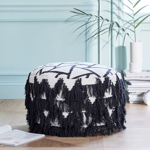 West Elm Triangle Shag Pouf west elm buy more save more sale