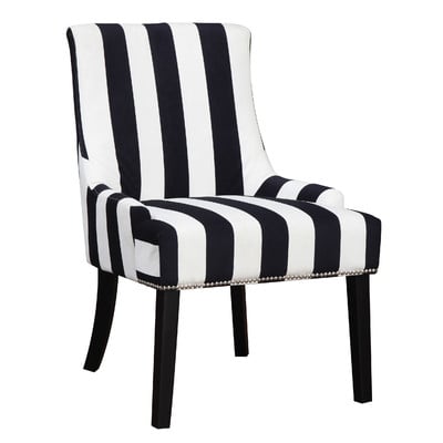 Wildon Home Navy Stripe Side Chair Nailhead Wayfair upholstered furniture sale