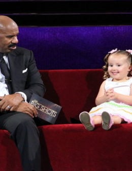 Watch Little Big Shots Season 2 Episode 1 "We're Back" videos as seen on Sunday, March 5, 2017. See four year old whiz kid Brielle Milla of Salinas, California (and Ellen show fame) talk to Steve Harvey about the bones in his hand, and watch her as she names bones on the skeleton on stage.