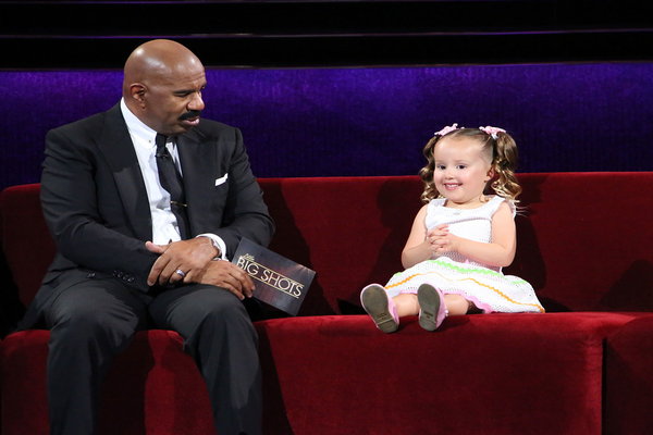 Watch Little Big Shots Season 2 Episode 1 "We're Back" videos as seen on Sunday, March 5, 2017. See four year old whiz kid Brielle Milla of Salinas, California (and Ellen show fame) talk to Steve Harvey about the bones in his hand, and watch her as she names bones on the skeleton on stage.