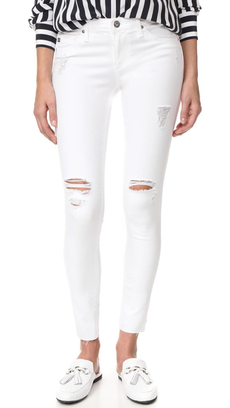AG Legging Ankle Jeans Worn White Shopbop event of the season sale
