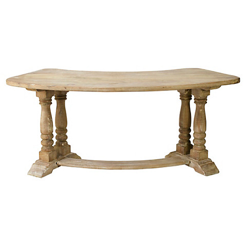 Aimee Demilune Desk, Weathered Natural One Kings Lane Blowout Sale