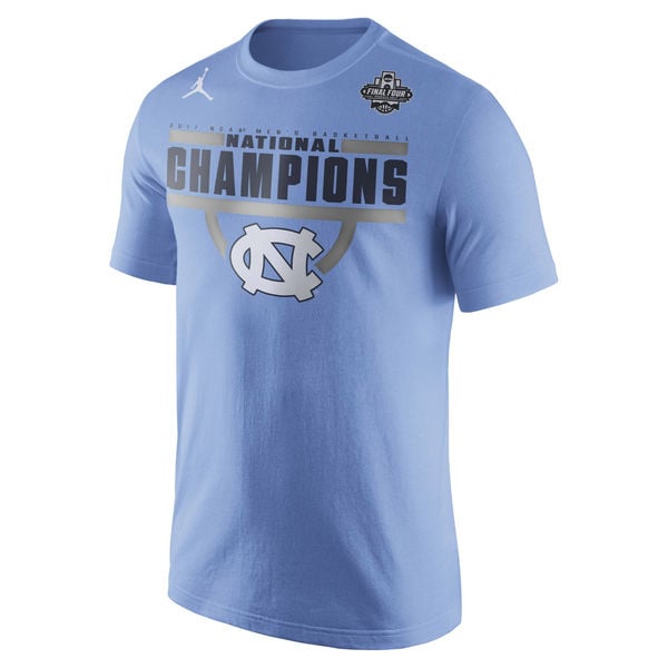Brand Jordan North Carolina Tar Heels Carolina Blue 2017 NCAA Men's Basketball National Champions Celebration T-Shirt North Carolina Tar Heels 2017 NCAA Men's Basketball Champions