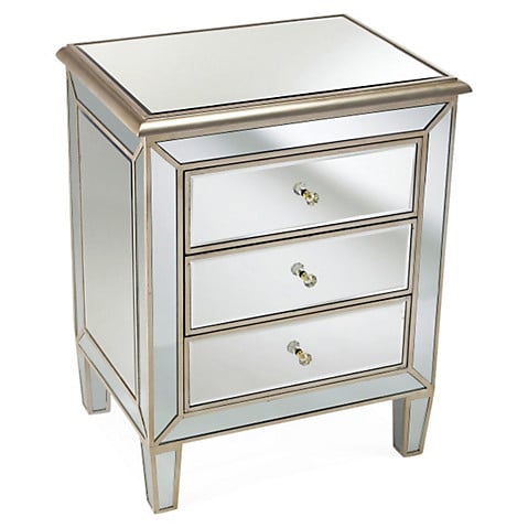 Carly 3-Drawer Mirrored Nightstand One Kings Lane blowout sale