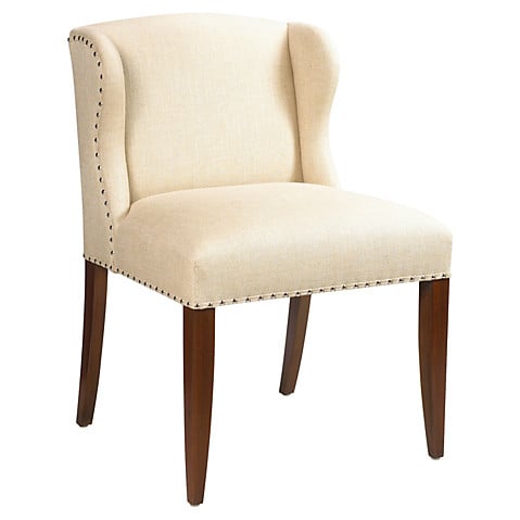 FRENCH HERITAGE St. Croix Nail-Trim Desk Chair Ivory One Kings Lane blowout sale