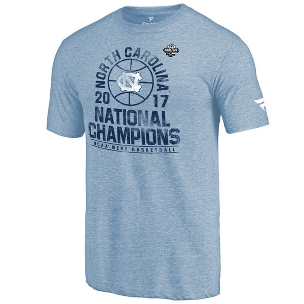 Fanatics Branded North Carolina Tar Heels Carolina Blue 2017 NCAA Men's Basketball National Champions El Camino Tri-Blend T-Shirt North Carolina Tar Heels 2017 NCAA Men's Basketball Champions