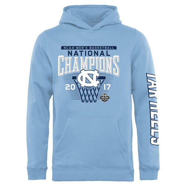 Fanatics Branded North Carolina Tar Heels Youth Carolina Blue 2017 NCAA Men's Basketball National Champions Saguaro Pullover Hoodie