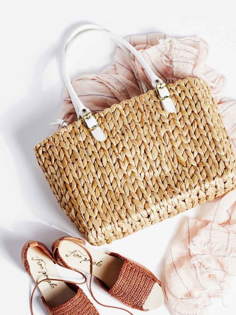 Free People St. Barts Straw Tote White straw totes spring 2017 trend