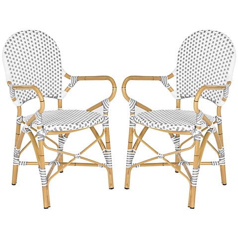 Gray Odeon Bistro Armchairs, Pair One Kings Lane Blowout Sale