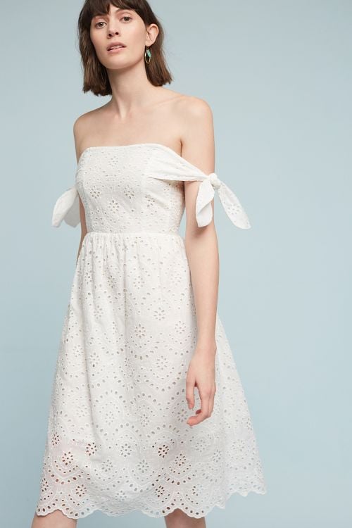 HD in Paris Concerta Off-The-Shoulder Dress Eyelet White Anthropologie dresses sale 