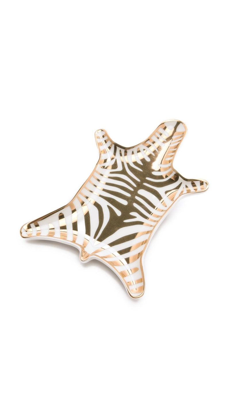 Jonathan Adler Metallic Zebra Dish Gold Shopbop event of the season sale
