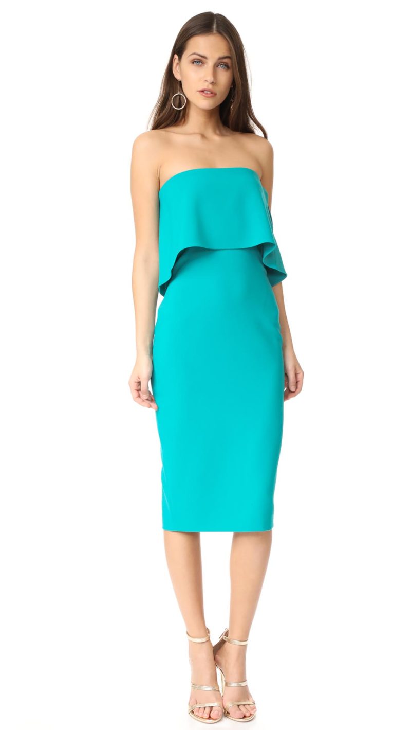 LIKELY Driggs Strapless Popover Dress Turquoise strapless dresses kentucky derby party