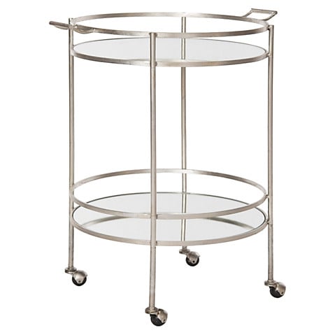 Larisa Bar Cart, Silver One Kings Lane Blowout Sale