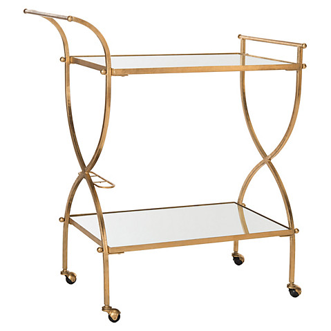 Luiza Bar Cart, Gold One Kings Lane Blowout Sale