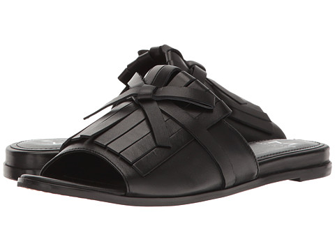 Marc Fisher LTD Whitley Bow Slide Sandals Black Dream Nappa bow slides