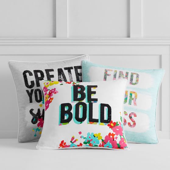 PBteen Be Bold Pillow Cover Pottery Barn Teen Sale