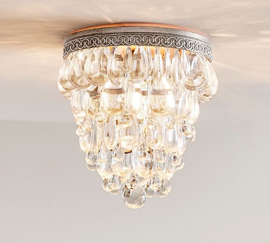 Pottery Barn CLARISSA CRYSTAL DROP FLUSHMOUNT pottery barn 25% off sale