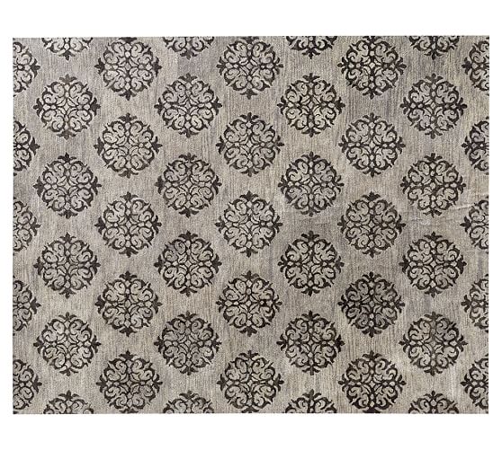 Pottery Barn EMPIRE SCROLL RUG - GRAY pottery barn rugs sale