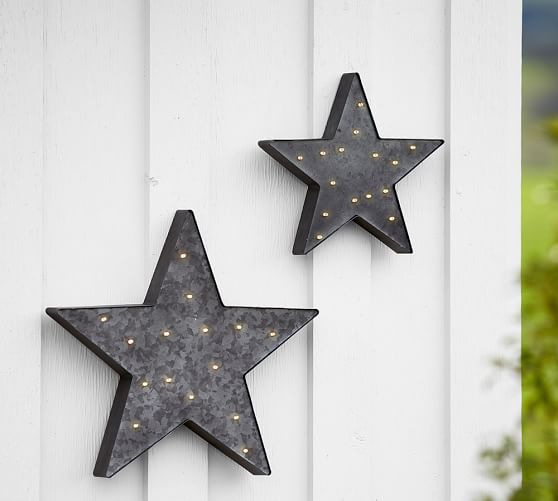 Pottery Barn LIT 4TH OF JULY STAR pottery barn 25% off sale