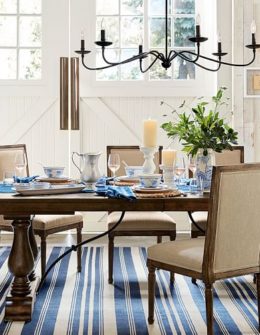 Pottery Barn LORRAINE EXTENDING DINING TABLE Rustic Brown pottery barn customer appreciation sale