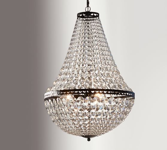 Pottery Barn MIA FACETED-CRYSTAL CHANDELIER pottery barn 25% off sale
