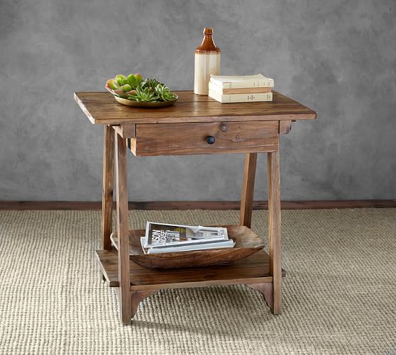 Pottery Barn PALMA RECLAIMED WOOD BEDSIDE TABLE Eco-Friendly pottery barn 25% off sale