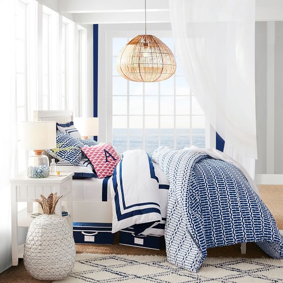 Pottery Barn Teen Cape Cod Reversible Duvet Cover + Sham pbteen sale