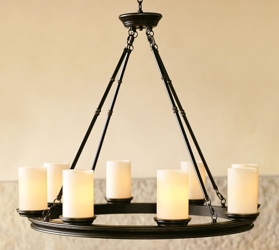 Pottery Barn VERANDA ROUND CHANDELIER pottery barn friends and family sale