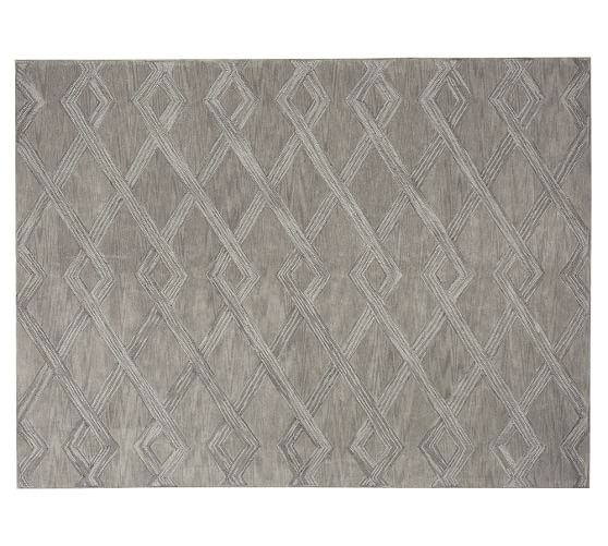 Pottery Barn CHASE TUFTED RUG - GRAY pottery barn friends and family sale