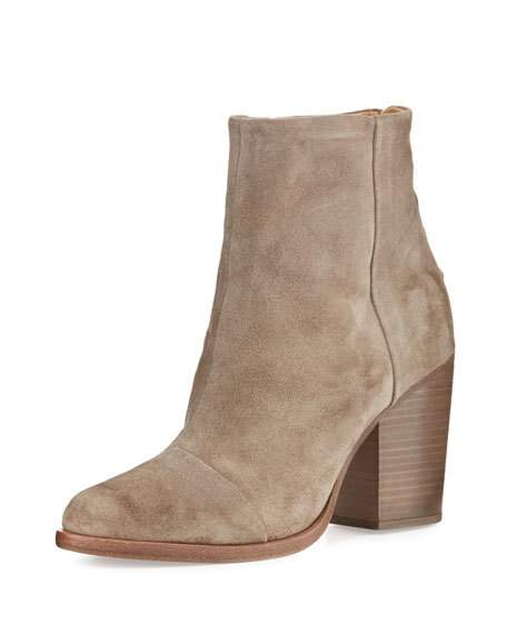 Rag & Bone Ashby Suede Ankle Boot, Stone Neiman Marcus Shoe Sale