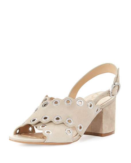 Sam Edelman Seana Grommet Crisscross Sandal, Beige Neiman Marcus Shoe Sale