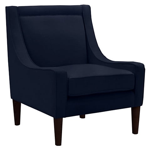Scarlett Swoop-Arm Chair, Navy One Kings Lane Blowout Sale 
