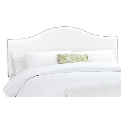 Tallman Headboard, White Velvet One Kings Lane Blowout Sale