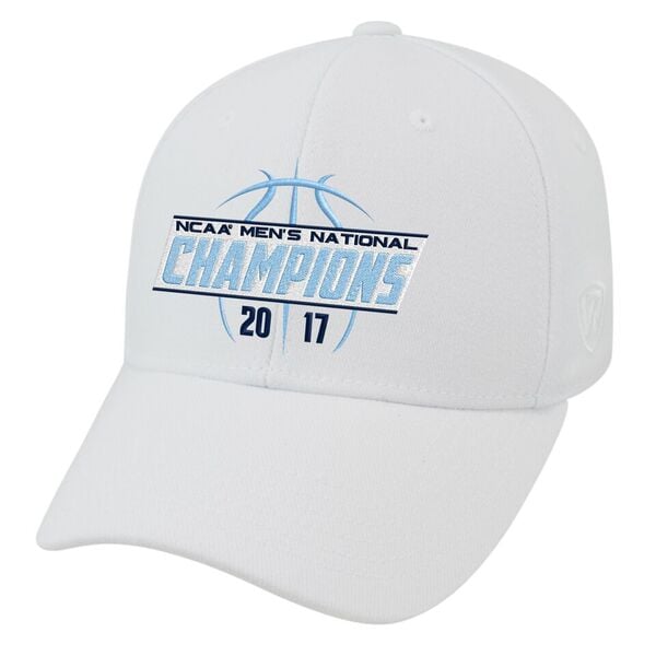 Top of the World North Carolina Tar Heels White 2017 NCAA Men's Basketball National Champions Memory 1Fit Flex Hat