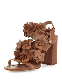 Tory Burch Blossom Leather 65mm Sandal Beige Neiman Marcus Shoe Sale