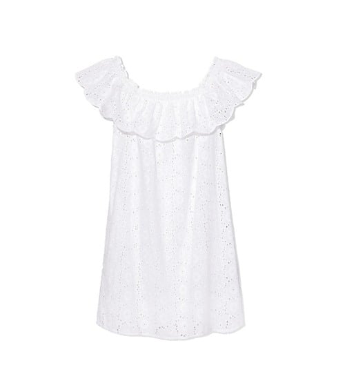 Tory Burch Broderie Embroidered Eyelet Dress White sale