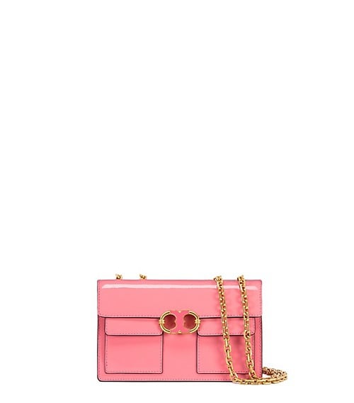 Tory Burch GEMINI LINK PATENT CHAIN SHOULDER BAG Cosmo tory burch spring event sale