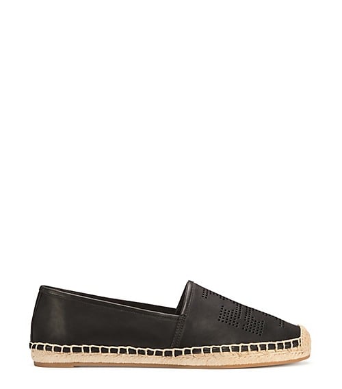 Tory Burch PERFORATED LOGO ESPADRILLE Black tory burch spring event sale
