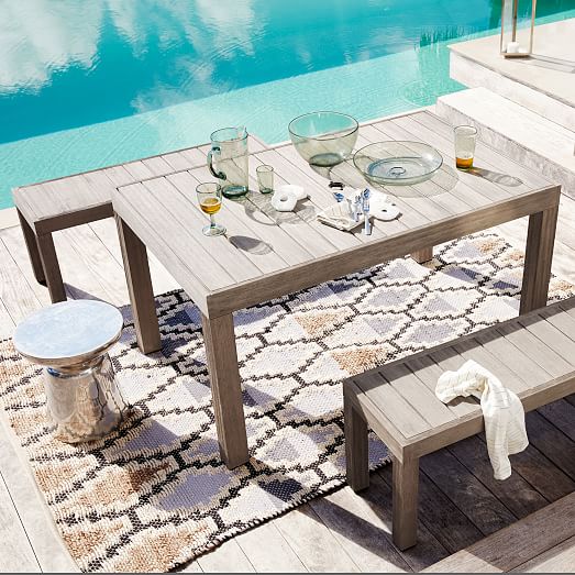 West Elm Portside Dining Table Set Weathered Gray Weathered Cafe west elm outdoor home sale