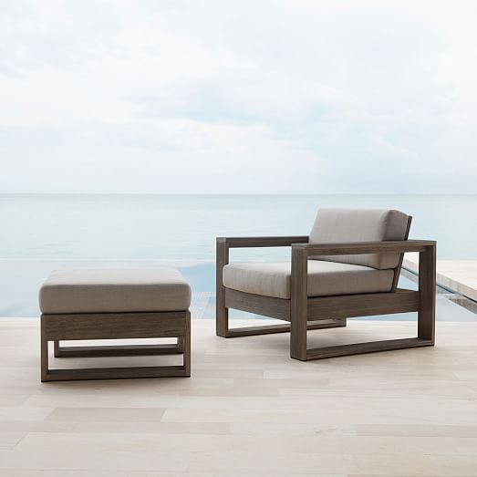West Elm Portside Lounge Chair weathered cafe weathered gray west elm outdoor home sale