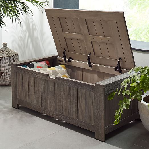 West Elm Portside Storage Trunk Weathered Cafe west elm home outdoor furniture sale