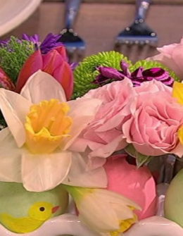 Clinton's Craft Corner! Watch Clinton Kelly show chefs Michael Symon, Mario Batali and Carla Hall how to DIY a floral Easter egg centerpiece on the Friday, April 7, 2017 episode of "The Chew."